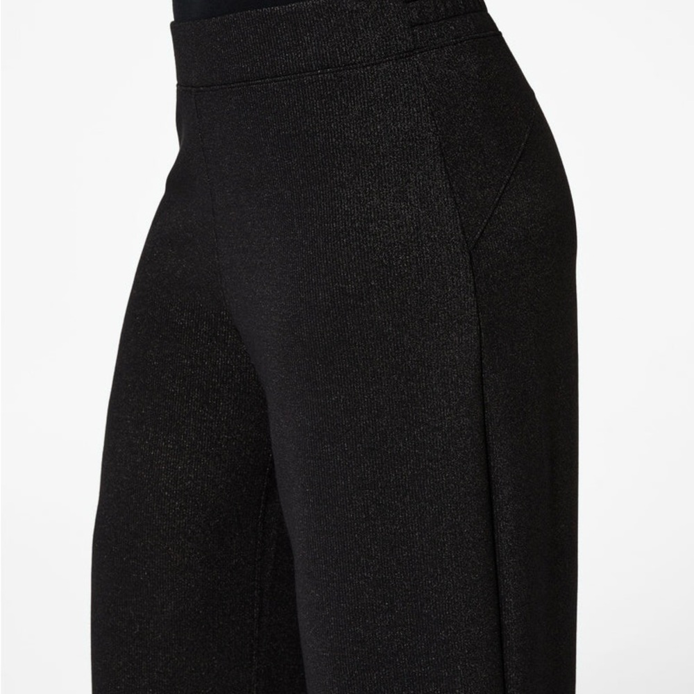 SPANX Black Wide-Leg Lounge Set with Half-Zip Pullover - Picture 5 of 9